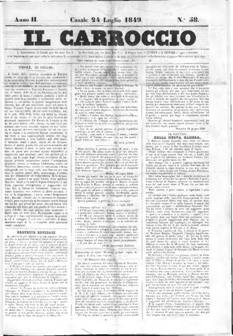 Il Carroccio - Edizione 58 del 24/07/1849